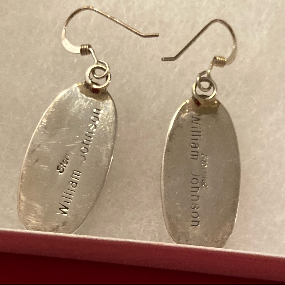 Native American Spiny Oyster/Opal Inlay Earrings ~ New - Picture 7 of 10
